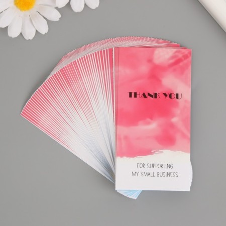 Stick Paper Gratitude "Thank you" pink set 50 pcs 10x5 cm