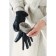 Female gloves, size 9, with insulation, black color
