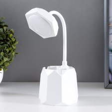 Лампа настольная "Грани" LED 1 режим 4,2Вт USB белый 9х9х32,5 см RISALUX