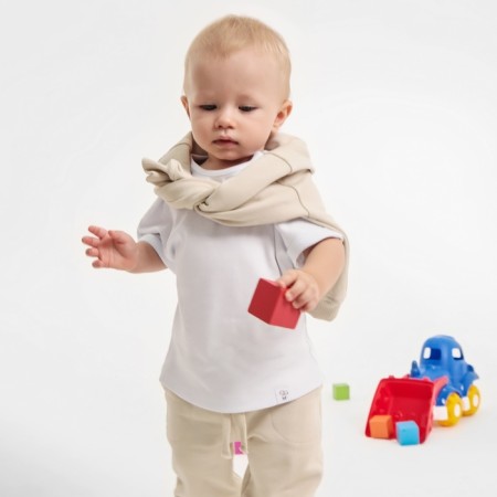 Pants for the baby Minaku: Basic Line Baby, beige color, height 62-68-6