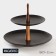 Porcelain dish 2-long Magistro "Galaxy", 19/27 × 22 cm, black color