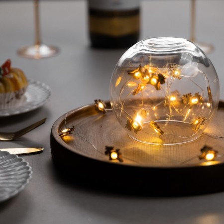 Garland “thread” 2 m Rosa with nozzles “Losyonok”, IP20, silver thread, 20 LED, glow warm white, Aah2-2