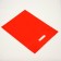 Polyethylene package with a cut handle, red 30-40 cm, 70 μm