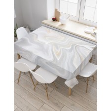 The tablecloth “Marble waves”, rectangular, Saten, size 120x145 cm