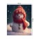 The tablecloth "Snowman", rectangular, Saten, size 145x180 cm
