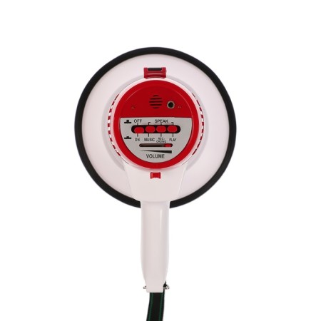 Megaphone Luazon RAD-25, 25 W, range up to 400 m, recording 10 seconds, siren, white and red-3