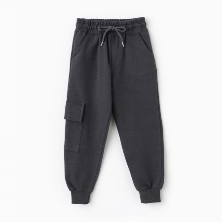 Pants for a boy, dark gray color, height 164 cm
