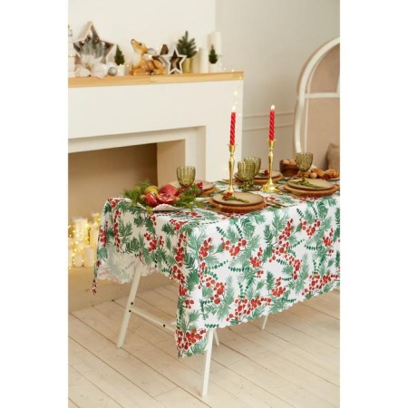 The tablecloth of the New Year's share "SHRISTMAS BERIES" 145*300 +/- 2 cm, 100% p/e-2