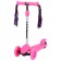 Graffiti scooter, steel, light wheels PU 120/100 mm, pink color