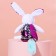 Soft toy with sequins "Bunny Mia", 26 cm x 7 cm x 12 cm