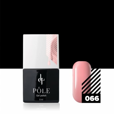Color gel polish Pole, No. 066 Pink lace, 8 ml