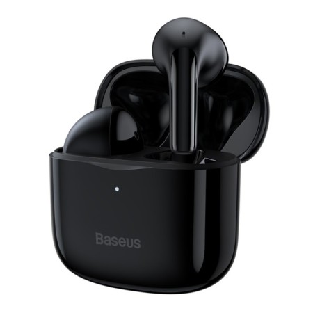 Wireless headphones Baseus E3, TWS, inserts, BT5.0, 35/330 mAh, microphone, black-1