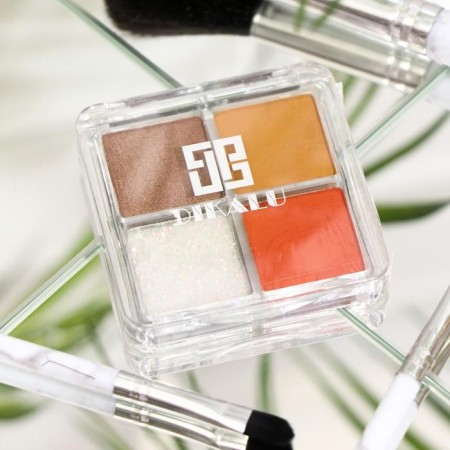 Palette of eye shadow, with sparkles, 4 colors-1