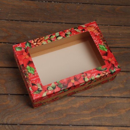 The box is folding, the lid is, with the “New Year miracles” window 30 x 20 x 9 cm-1