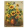 Carty clock is wall-mounted, interior "yellow flowers in a vase", silent, 30 x 40 cm