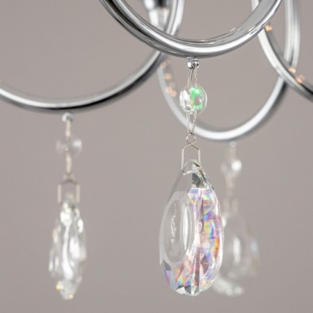 Suspended chandelier Citilux "Riga" CL437221, 81x81x82 cm, 12x60W, E14, gray color-11