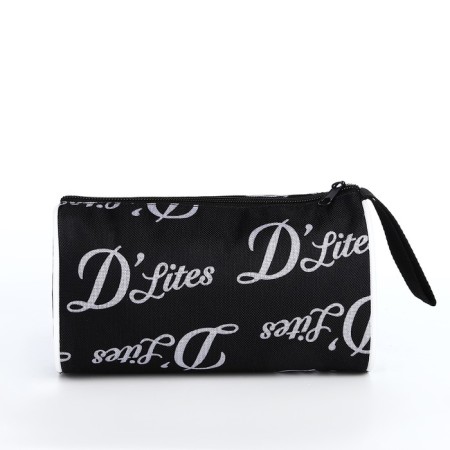 Cosmetic bag with lightning, black color-1