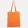 The shoper bag is bilateral, without fastening, external pocket, orange color