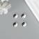 Decor for creativity metal, enamel "yin-yang" silver 1.1x1.5 cm