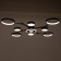 Luer with PDU 2300/9BK LED 190W 3000-6000K Black 85x85x9 cm Bayerlux