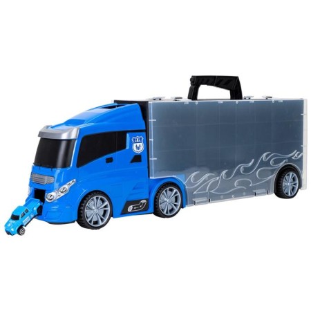 Auto -Vorot Case Givito "Police Plot", with cars, with a tunnel, blue color, 59 cm-5