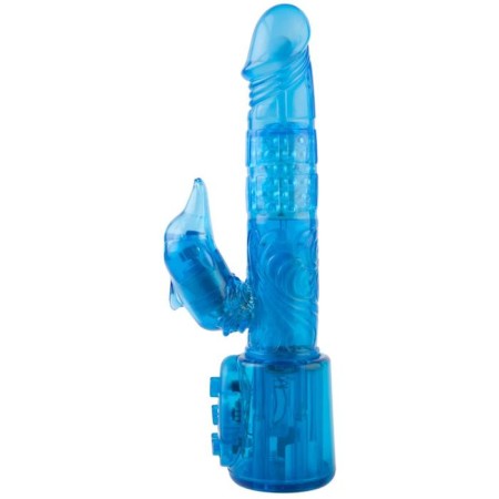 Вибратор с клиторальным стимулятором в форме дельфина NMC Blue Dream, 24 см-1
