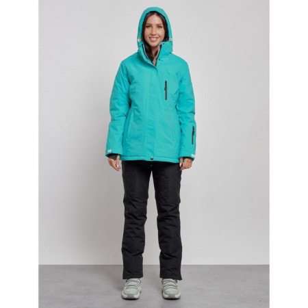 Ski costume is women's winter, size 58, green color-4