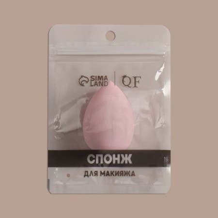 Makeup sponge "drop", 6 × 4 cm, increases when getting wet, the color is pink-7