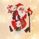 Santa Claus with snowmen-boys in headphones 11x15 cm