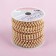 A chain with pearls, metal, plastic, 3.5 mm, 9 ± 1 m, gold color
