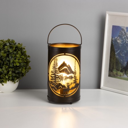 Lamp "Sunset in the Forest" LED 3HAAA Black 12x12x20.5cm-1