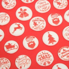 Sugar medallions Top Decor, Mary Crystia, 27 mm, set 63 pcs.
