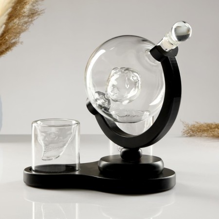Mini -bar skull, on a stand, skeleton - 850 ml, glasses - 80 ml, 23.5 x 26.5 x 24 cm-2