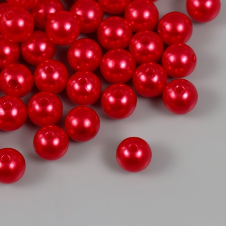 A set of beads "Pearls" d 12 mm, 250 gr, cherry-1