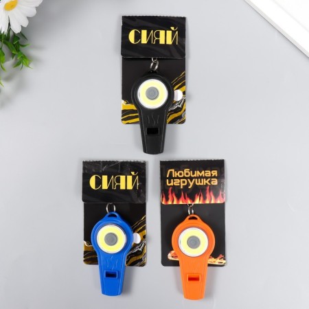 Light Light+whistle on the ring "Style" 2 modes, 6 diodes mix 7.5x3.7x1.5 cm