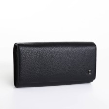 Women's wallet on a magnet, black color