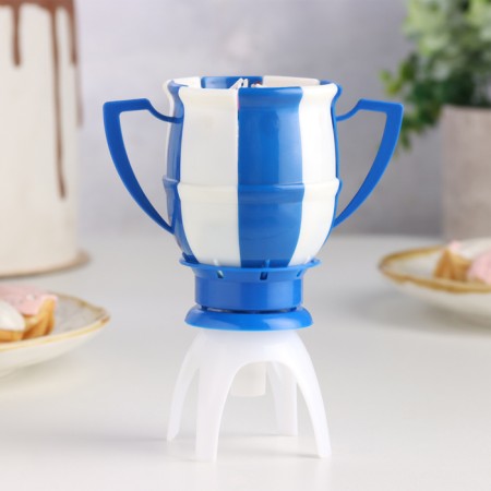 Candle for the cake musical "Cup", blue-white-1