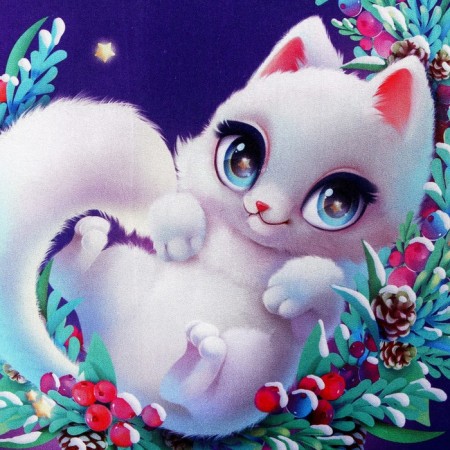 New Year's pillow Square "kitten", for the New Year-4