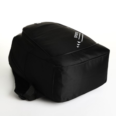 Youth backpack with lightning, 4 pockets, black/white color-4