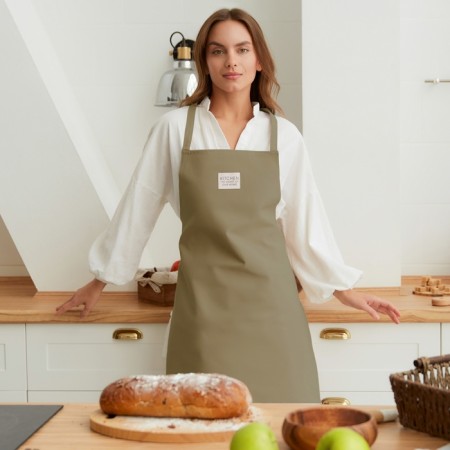 Apron Ethel Kitchen 60x70 cm, green color, 100% cotton, sarzha 220 g/m2-1