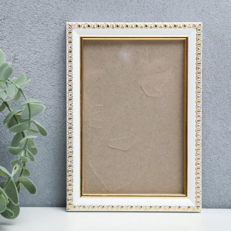 Photo frame Plastic "Kame" 10x15 cm, white