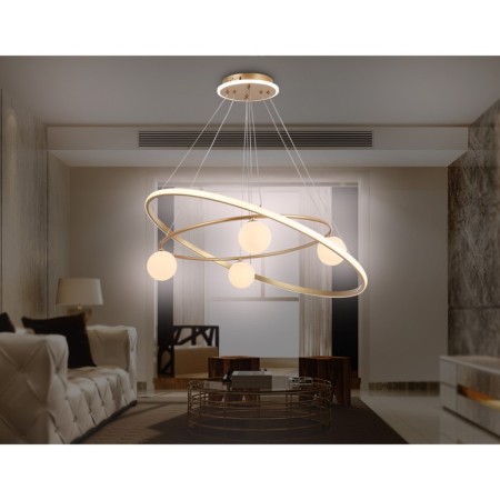 LED LED suspension with a change of lamp and with the control panel Ambrella Light, Linetech, FL66326, G9, 92 W, 6900LUM, 3000-6400K, white, white matte-7