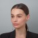 Hanging earrings with rhinestones “cross” on a chain, white color in gold, 10.3 cm