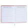 School diary for grades 5-11, PVC cover, Neon, Red