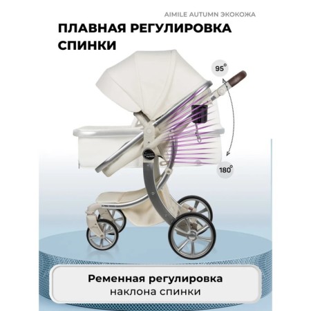 Stroller transformer Farfello Aimile Original Autumn AA-5, Milk color-3
