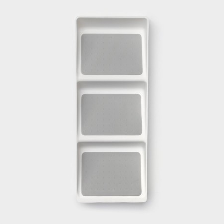 Griten cutlery tray, with silicone insert, 3 sections, 39 × 15 × 5 cm, white color-2