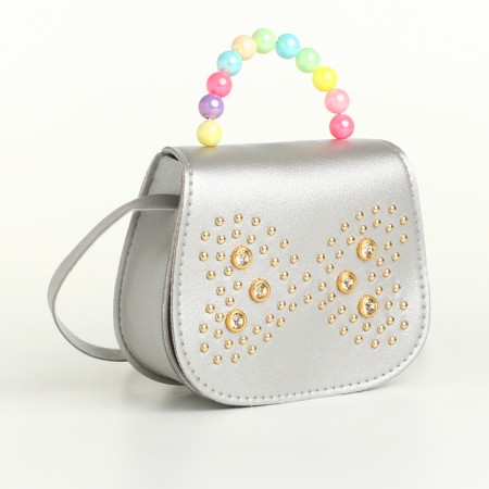 Baby bag on a valve, silver color