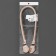 Handle for bag, 60 × 1 cm, with sewing loops 3.5 cm, beige/gold color