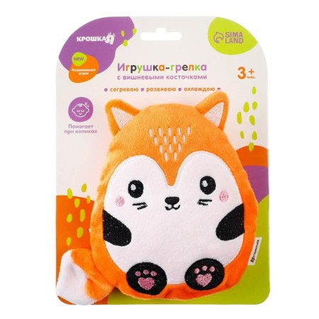 Toy heating pad with cherry bones "Fox", I crush