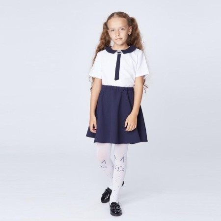 School skirt "Podsolnets", blue color, height 140 cm (36)-2